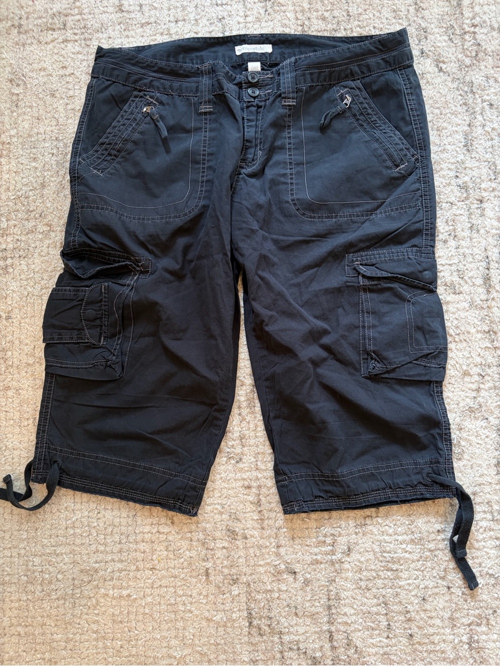 Aeropostale Y2K Faded Black Cargo Shorts